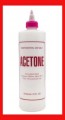 Empty "ACETONE" Plastic Bottle with Cap - 16oz.