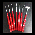 Nail Art Brush  L.D Professional Brush Red  ( 7pcs/ set )