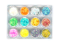Nail Art Design Tray - set of 12 (Long Glitte)