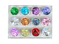 Nail Art Design Tray - set of 12 (Large Glitter)